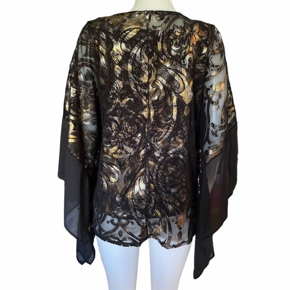 🌺 Mix & Match 3/$95 🌺 REBA “Let It Shine” Poncho Style Blouse - Picture 4 of 10